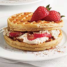 Waffle Cream Cheese Sandwich